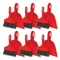 Libman Commercial 906 Dust Pan with Whisk Broom, Polypropylene, 10" Wide pan, Red (Pack of 6)