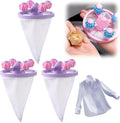 Washing Machine Hair Filter Mesh Bags, Floating Hair Filtering Mesh Removal, Pet Hair Remover for Laundry, Lint Catcher for Washing Machine, Reusable Washer Lint Catcher for Dog & Cat Hair (3, Purple)