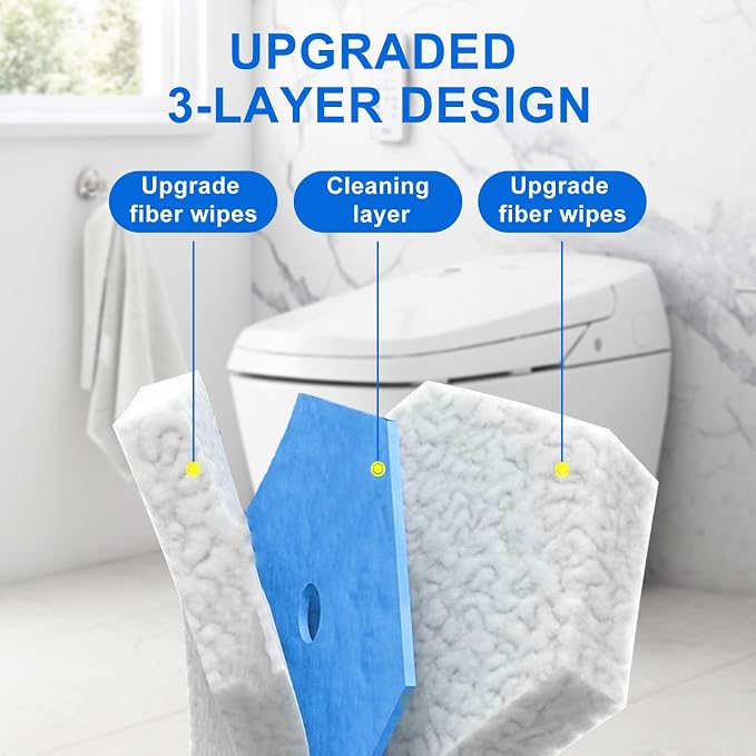 120 Count Toilet Bowl Brush Head Refills Compatible with Clorox Toilet Cleaning System, Upgrade Fiber Bowl Cleaner for Closestool Cleaning.(not included brush rod)