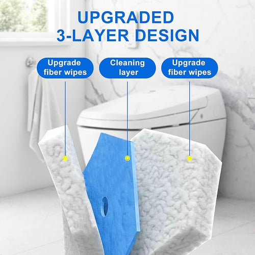 120 Count Toilet Bowl Brush Head Refills Compatible with Clorox Toilet Cleaning System, Upgrade Fiber Bowl Cleaner for Closestool Cleaning.(not included brush rod)