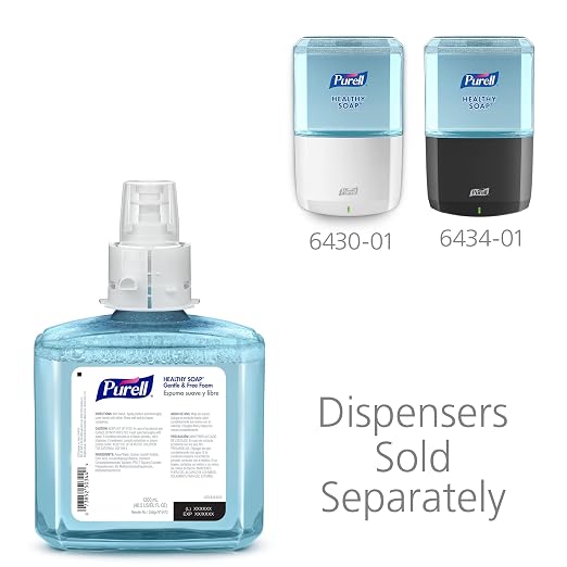 PURELL Brand HEALTHY SOAP Gentle and Free Foam, Fragrance Free, 1200 mL Refill for PURELL ES6 Automatic Soap Dispenser (Pack of 2) - 6472-02 - Manufactured by GOJO, Inc.