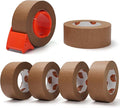 TAPEBEAR Eco-Friendly Kraft Paper Tape with Dispenser, Biodegradable Heavy Duty Packing Tape 2Inch x 55Yard, Recyclable Packaging Tape Self Adhesive Box Tape for Shipping, Sealing, Moving, 6Rolls