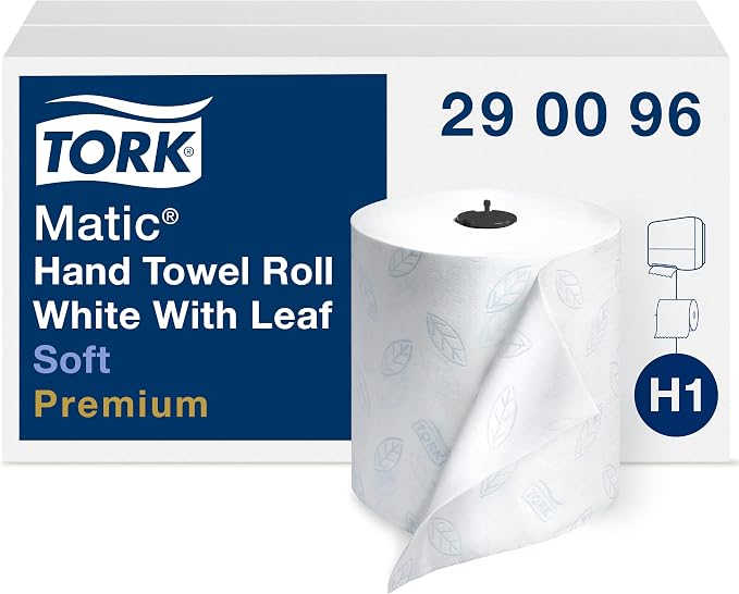Tork Matic Soft Hand Towel Roll & Mini Jumbo Bath Tissue Roll - Toilet Paper Towels with Advanced Soft Quality, Compatible with T2 Dispenser, 12 rolls x 1075, 2-Ply Sheets, Color: White, 11020602
