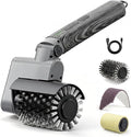 Electric Grill Brush 3-in-1 Kit – Cordless BBQ Cleaner with Reinforced Safe Metal Bristles – 2 Hours Runtime, Waterproof & Dishwasher Safe Removable Brushes for Deep Cleaning (Black Wood Coating)