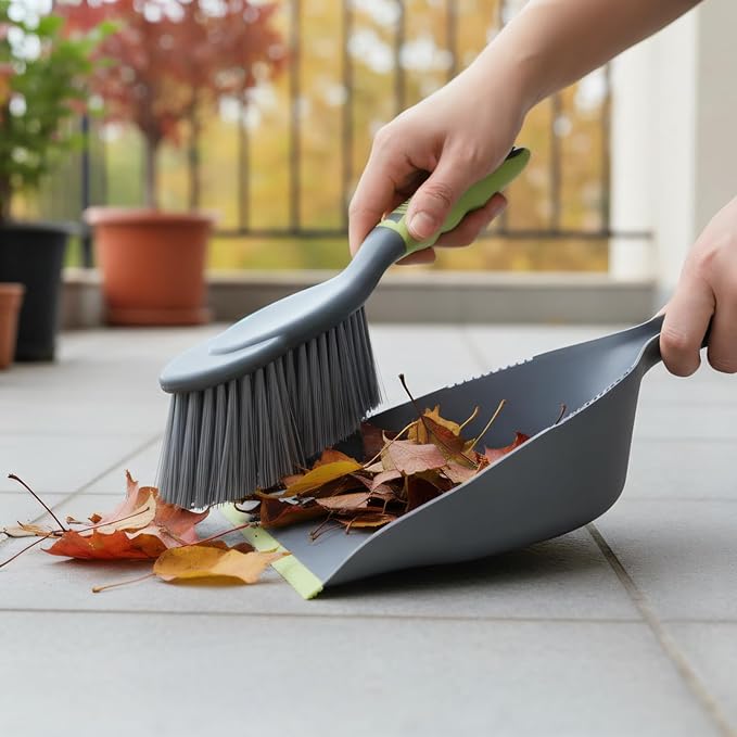 WDDBHSKN Dust pan Broom Dustpan Brush - Dust Pans with Brush, Dustpan and Brush Set, Handheld Broom and Dustpan Set are Used to Clean Kitchens, Floors, Tables, and Animal Cages.
