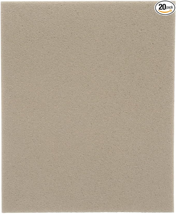 3M Softback Sanding Sponge 02600, 4 1/2 x 5 1/2 in, 20 Pack, Microfine Grit, Fast Cutting