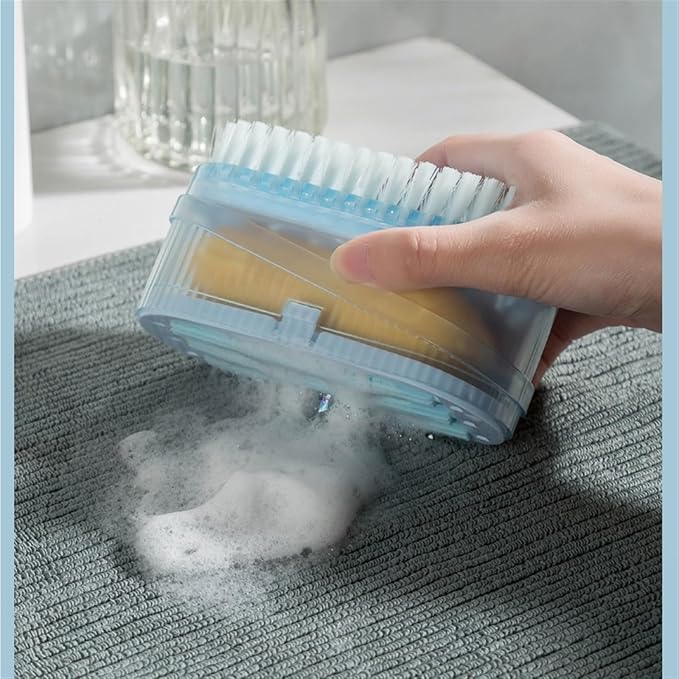 Soap Holder Soap Lathering Box with Roller Laundry Brush No Hand Scrub Multi Functional Drainer Organiser for Bathroom & Kitchen