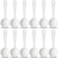 Carlisle FoodService Products Measure Miser Solid Measuring Spoon with Short Handle, 3 Ounces, White (Pack Of 12)