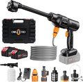 Cordless Car Washer, Portable Cleaning System with 3.0Ah Battery*2, 6-in-1 Nozzle, Foam Sprayer, 17FT Hose, Self-Priming for Car, Garden & Floor Cleaning