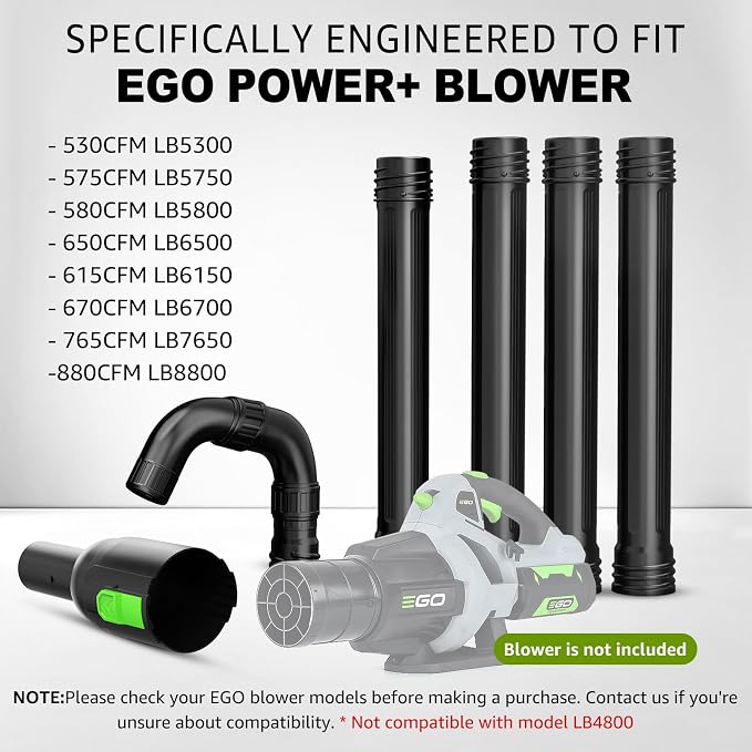 Sealegend Gutter Cleaning Attachment Kit Compatible with EGO Leaf Blower | for Electric Blowers LB5302/LB6504/LB7654/LB8803-2/LB6151..., Swivel Tail-Wand for Easier Control, 360°Nozzle, 8.3FT Reach