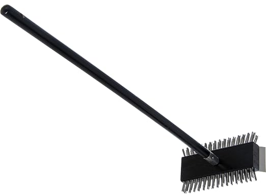 SPARTA 4029000 Stainless Steel Grill Brush, Grill Scraper With Metal Bristles, 30.5 Inches, Black