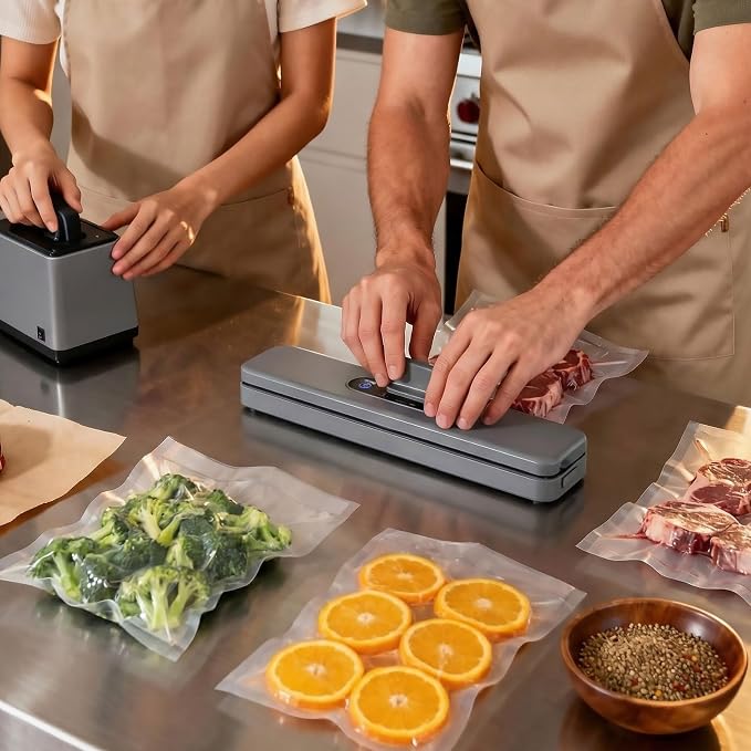Vacuum Sealer Bags For Food-300 Quart 11"x16"and Quart 8"x12"and Pint 6"x10"-Commercial Grade BPA-Free Food Storage Bags | Puncture Resistant for Sous Vide ，Freezing & Meal Prep
