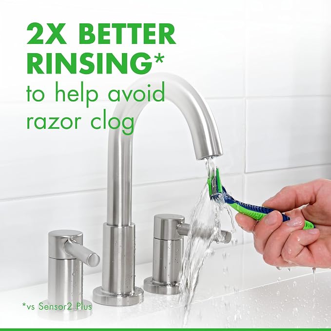 Gillette Sensor3 Sensitive Men's Disposable Razor, 12 Razors (Pack of 6)