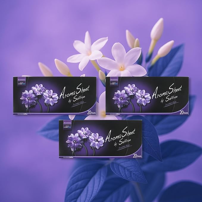 Jasmin Blue Sheet Fragrance 20 x 3 Pack - Long-Lasting Dryer Sheet Scent for Clothing Styler - Deodorizing & Refreshing Fragrance - Easy Use Styler Fabric Softener Sheets Compatible with LG Styler
