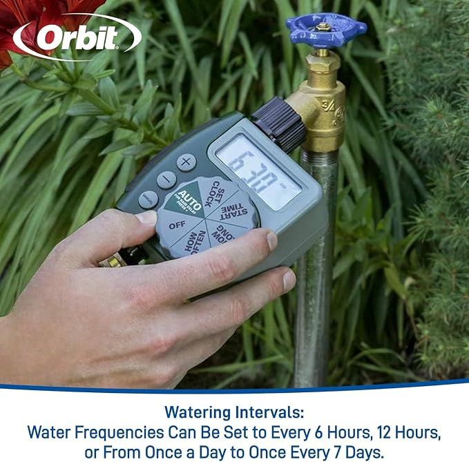 Orbit Programmable Digital Hose Watering Timer - 1 Outlet - Battery Powered - with LCD Screen - Built-in Rain Delay - Water-Resistant - 62061 (3-Pack 1 Outlet)