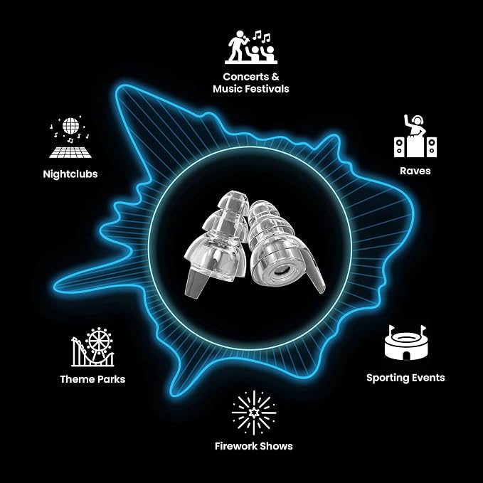 Eargasm High Fidelity Sick New World 2026 Music Festival Earplugs - Hearing Protection for Concerts, Festivals, Musicians, DJs, Night-Life, Motorcycles with High Fidelity Noise Reduction up to 21 dB