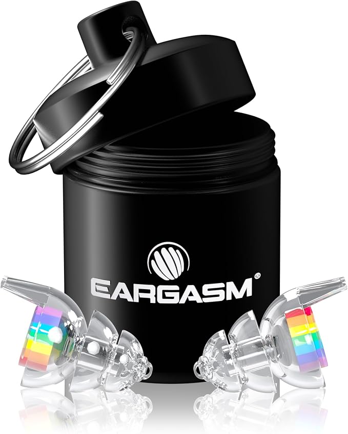 Eargasm Smaller Ears Rainbow Earplugs for Concerts, Festivals, Musicians, Night-Life, Motorcycle Hearing Protection - Reusable Ear Plugs for Small Ear Canals, High Fidelity Noise Reduction up to 21 dB