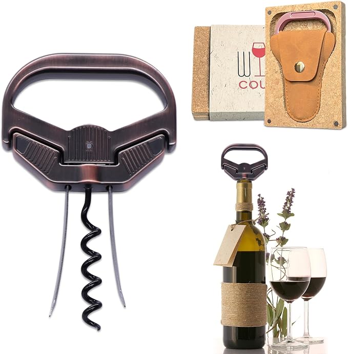 Ah So Wine Opener 3-in-1 Two Prong Cork Remover for Old Corks | Vintage cork saver,3-IN-1 versatility,heavy-duty steel,compact&portable,connoisseur's gift