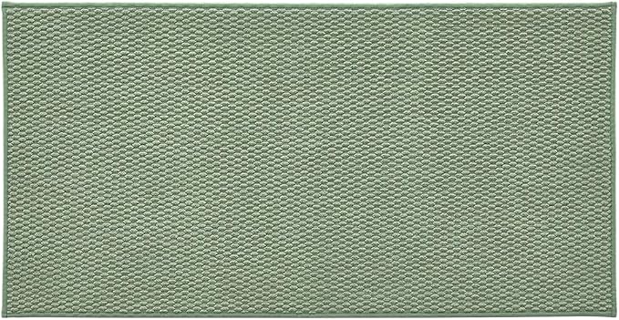 TYUU Bathroom Rugs Non Slip Washable, Super Absorbent Thin Bath Mat Quick Dry Low Pile Bathroom Rug, Sage Green 24"x47"