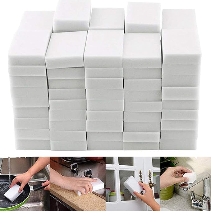 Magic Cleaning Sponges Eraser, Household Sponge Eraser Cleaner Foam Cleaning for Kitchen, Furniture, Car,(250 Pack)