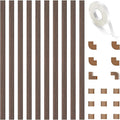 Delamu 157in Cord Covers for Wires on Wall, One-Cord Cord Hider, TV Cord Hider for Wall Mounted TV, Wire Hider Wire Covers for Cords on Wall, Cable Raceway for Home & Office, W0.55 H0.4in, Cherrywood