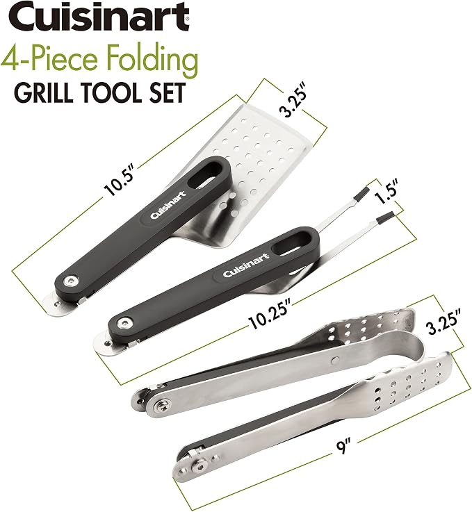 Cuisinart CGS-1000 4-Piece Folding Grill Tool Set
