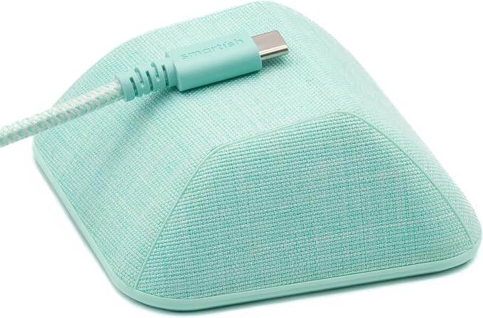 Smartish® Magnetic Cord Holder - Cable Wrangler Organizer with Magnet Clips for Charger Management on Desktop, Nightstand, or Side Table for All Cables, USB-C, Lightning Cables - Teal Me More