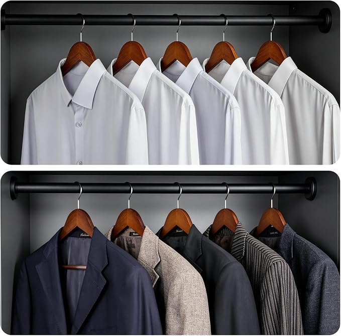TOPIA HANGER Walnut Wooden Hangers 30 Pack, Wood Clothes Hangers, Durable Coat Hanger with 360-Degree Rotatable Hook, Non-Slip Pants Bar and Shoulder Notches for Camisole Tops - CT34WA30