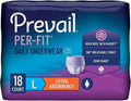 Prevail Per-Fit Daily Underwear for Women, Incontinence, Disposable, Extra Absorbency, Large, 18 Count