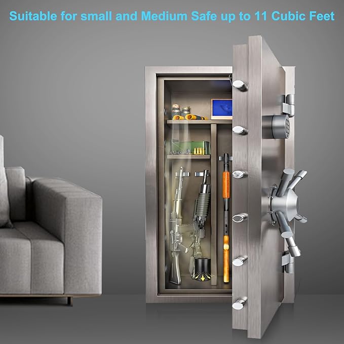 Gun Safe Dehumidifier Electric, Dehumidifier for Gun Safe Dryer, Plug in Gun Safe Heater, 360° Heating Circular Air with Built-in Fan