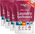Truly Free Natural Fabric Softener | Non-Toxic for Babies & Kids Sensitive Skin | Plant-Based Laundry Softening Conditioner | Safe, Gentle & Chemical-Free | Signature Scent | 4 Pack Refill