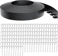 Landscape Edging 4 Inch Tall 150FT with 160Pcs Metal Spikes, Plastic Garden Edging Border Landscape Edging Border Lawn Edging for Landscaping, Flower Bed, Yard