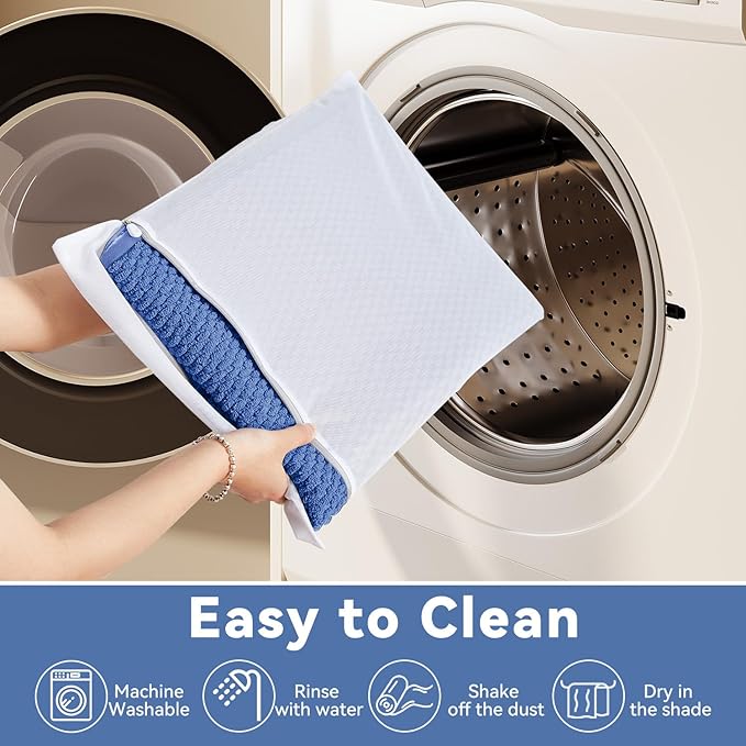 Triohero Bathroom Runner Rug, Long Bath Mat Washable Thin Quick Dry Low Pile Bathroom Runner Rugs 24 x 60 Non Slip, Denim Blue 24"x60"
