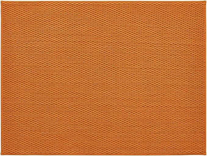 TYUU Large Bathroom Rugs Non Slip Washable Bath Rugs Super Absorbent Bathroom Rug Thin Quick Dry Low Pile Bath Mats, Orange 36"x48"