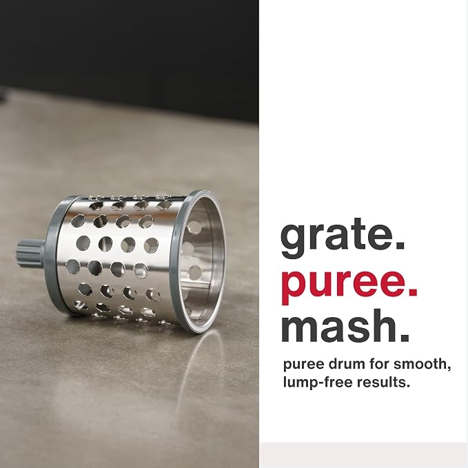 Zyliss E900058 Puree Drum Blade, Stainless Steel, Mashing, Puree, for Use with Zyliss Rotary Cheese Grater, 5 Year Guarantee