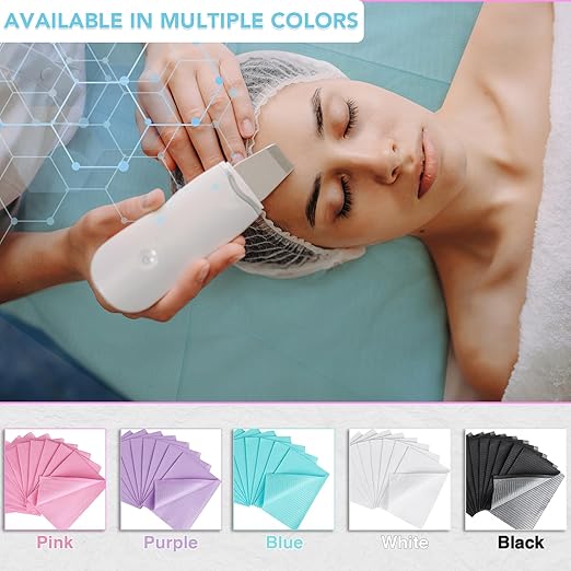 480 Pack Disposable Dental Bibs 13"x18", 3-Ply Waterproof Tattoo Bibs Sheet for Nail Salon, Dental Clinic, Feeding, Tattoo Shop (Blue)