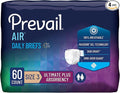 Prevail Breezers 360 Incontinence Briefs, Ultimate Absorbency, Size 3, 15 Count (Pack of 4)