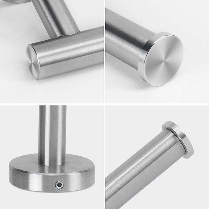 NearMoon Bathroom Toilet Paper Holder, Premium SUS304 Stainless Steel Rustproof Wall Mounted Toilet Roll Holder for Bathroom, Kitchen (1 Pack, Brushed Nickel)