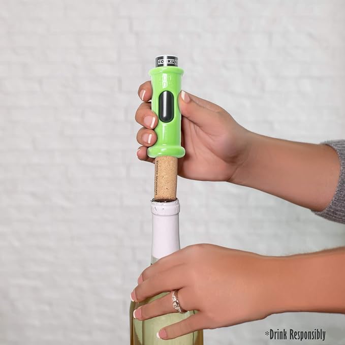 Cork Pops Lime Green 6.5 Inch Original Wine Bottle Opener