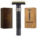VIKINGS BLADE Adjustable Double Edge Safety Razor + Luxury Case. Smooth, Reusable, Eco-Friendly (The Emperor “Augustus”)