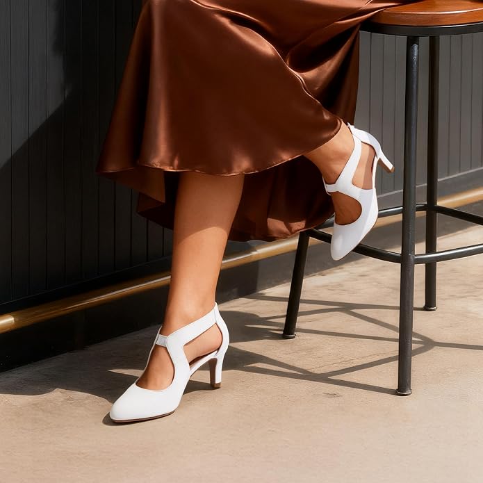 DREAM PAIRS Women's Pumps Closed Pointed Toe Kitten Heels | Elegant Party Dress Shoes with Chic Crisscross Cutouts, 2.76 Inch Heel, and Back Zip for Polished, All-day Secure Strides