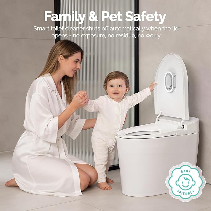 Smart Toilet UV-C Sanitizing &Odor-Control System – Motion-Activated, Chemical-Free Automatic Deodorizer with Safety Sensor & Long-Life Rechargeable Battery