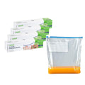 Restaurantware Bag Tek 1 Gallon Freezer Slider Bags 1000 Disposable Zipper Pouch Bags - Slide Zipper Expandable Bottom Clear Plastic Freezer Bags With Write-On-Label For Food Storage