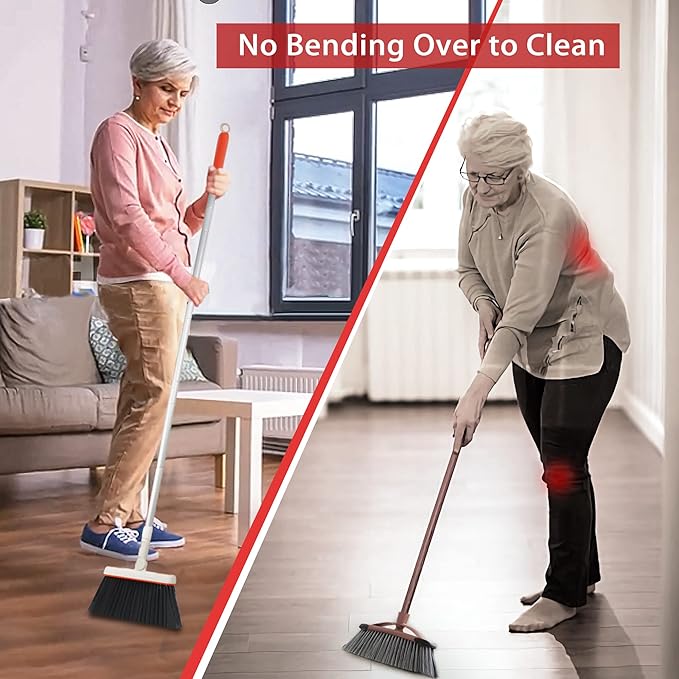 JEHONN Broom and Dustpan for Home, Kitchen
