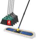 4 PCS Outdoor/Indoor Broom and 24" Commercial Dust Mop