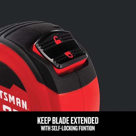 CRAFTSMAN 25-Ft Tape Measure with Fraction Markings, Retractable, Self-Locking Blade (CMHT37225), Pack of 6