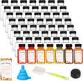 Moretoes 56pcs 8oz Plastic Juice Bottles with Caps, Reusable Clear Plastic Juicing Bottles Juice Containers with Lids Suitable for Milk, Milkshakes and Other Juiced Beverages