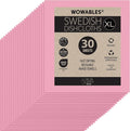Swedish Dishcloths for Kitchen XL, 30 Sheet Roll, Biodegradable & Compostable, Reusable Paper Towel Cleaning Cloths, 11" x 10", No Odor, Washing Dishes, Ultra Absorbent Cellulose Sponge Towel, By LOLA