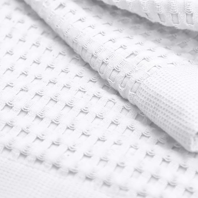 GILDEN TREE Bathroom Mat Absorbent Cotton Quick Dry for Shower, Bath & Bathtub Washable Thin, Modern Style (White)