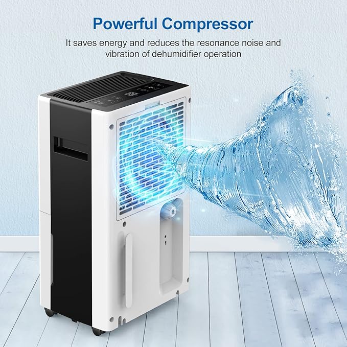21 Pints Dehumidifier for Basement and Large Room, 1500 Sq. ft Dehumidifiers for Home with Drain Hose, Intelligent Humidity Control, 3 Modes, 24H Timer